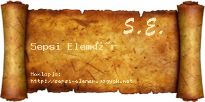 Sepsi Elemér névjegykártya