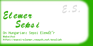 elemer sepsi business card
